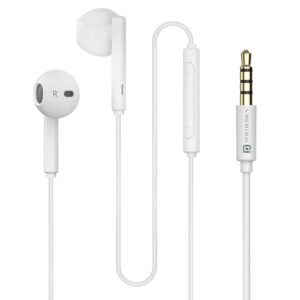 Portronics Conch Theta A in Ear 3.5mm Wired Earphones (White)